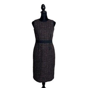 NWT Talbots Women’s Tweed Round Neck Lined Sleeveless Sheath Dress Size 2
